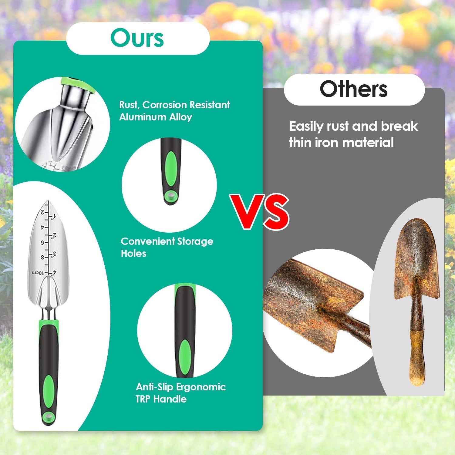 13Pcs Garden Tool Set Aluminum Alloy Gardening Hand Tools Starter Kit With Garden Bag Heavy Duty Outdoor Hand Tools With Non - Slip Ergonomic Handle For Plant Gardening - Gardening Land