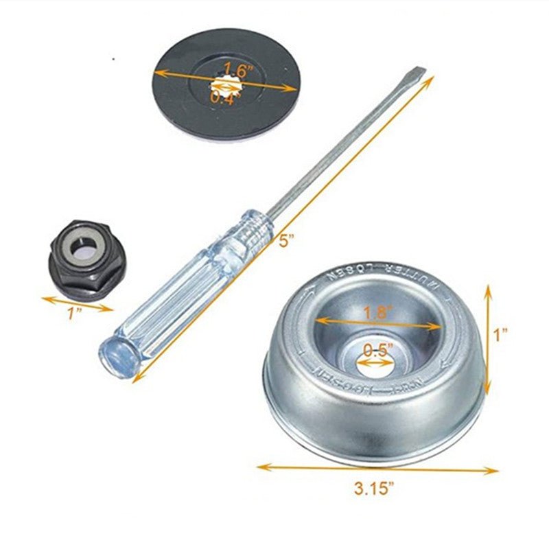 5pcs/set 8inch Nylon Wire Wheel Grass Trimmer Lawnmower Brush Cutter Head with Install Tool for Garden Backyard Lawn Sidewalk - Gardening Land