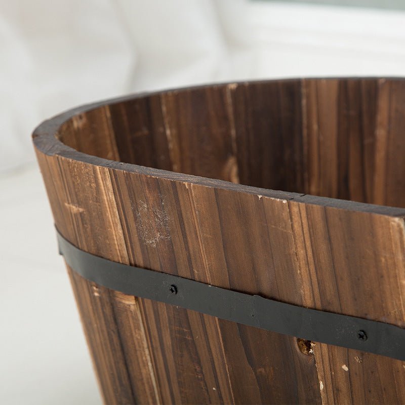 Antiseptic Preservative Wood Pots Oval - Gardening Land