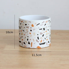 Balcony succulents round flower pots - Gardening Land