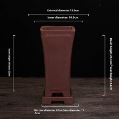 Ceramic Zisha Orchid Pots Indoor Elegant - Gardening Land