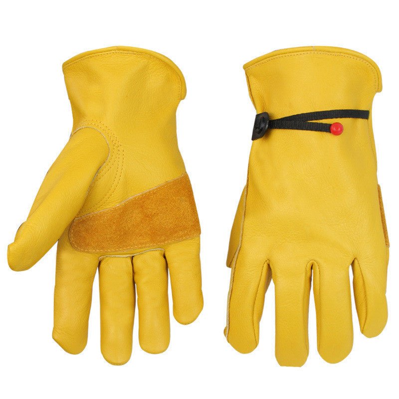 Cowhide Gardening Cow Head Layer Leather High Temperature Protection Gloves - Gardening Land