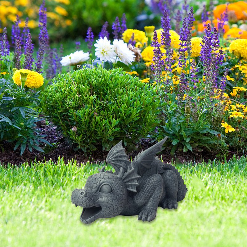 Creative Dinosaur Statue Cute Animals Resin Crafts Fountain Ornament For Home Garden Courtyard Decoration Xqmg Garden Statues - Gardening Land