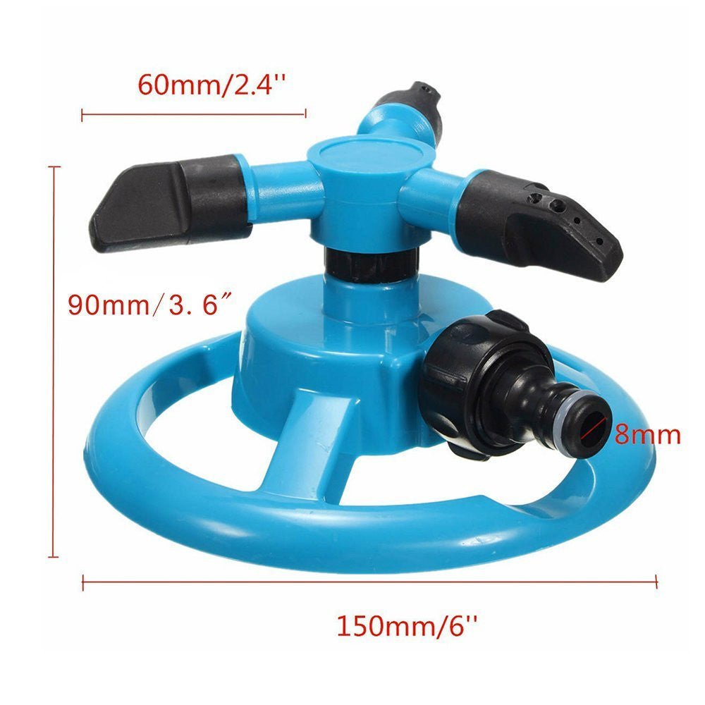 Garden Small Triple Rotary Lawn Sprinkler Automatic Garden - Gardening Land
