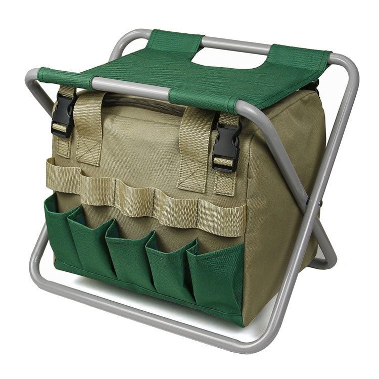 Gardening Stool With Tote Bag Chair Garden Tools Set Organizer, Folding Garden Seat Gardening Stool Gardening - Gardening Land