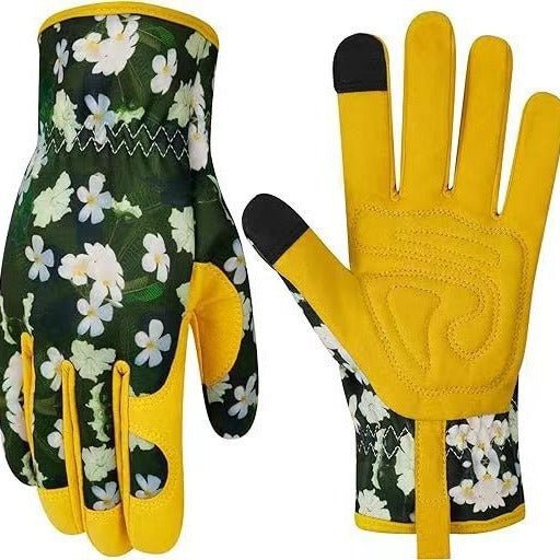Microfiber Printing Gloves Flower Garden Planting Plucking - Gardening Land