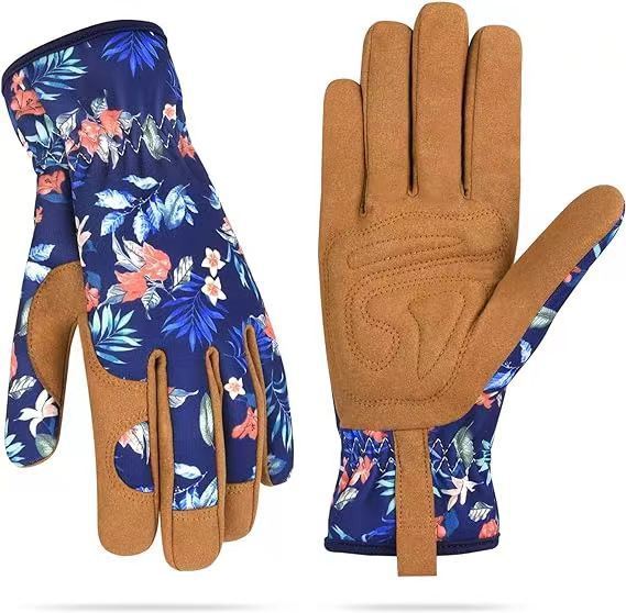 Microfiber Printing Gloves Flower Garden Planting Plucking - Gardening Land