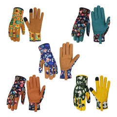 Microfiber Printing Gloves Flower Garden Planting Plucking - Gardening Land