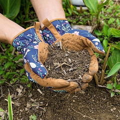 Microfiber Printing Gloves Flower Garden Planting Plucking - Gardening Land