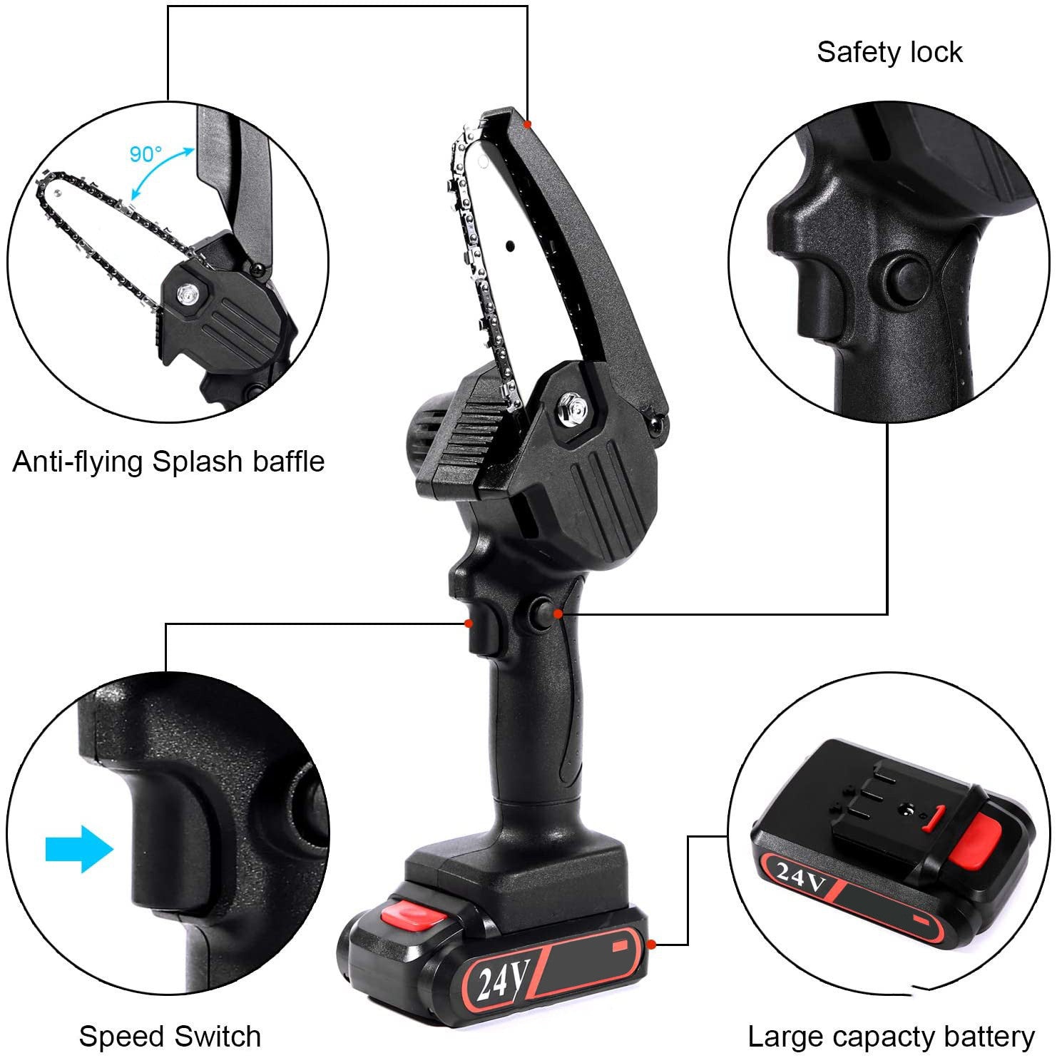 Mini Charging Wireless Handheld Chainsaw Woodworking - Gardening Land