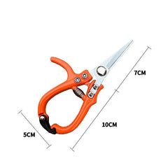 Multifunctional Garden Scissors Pruning Shears Manual With Safety Buckle Stainless Steel Spring Gardening Pruning Shear Branch Plant Cutter - Gardening Land
