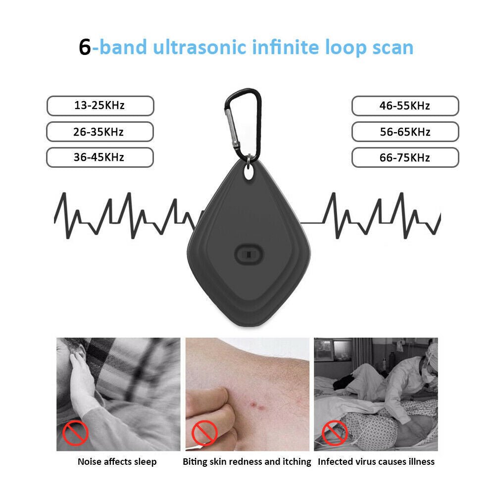 Outdoor Ultrasonic Intelligent Frequency Conversion USB Rechargeable Anti Mosquito Repellent Summer Insect Pest Repeller Tools - Gardening Land