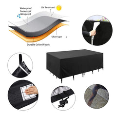 Patio Chair Table Cover Dust Proof Sofa Set Storage Bag Outdoor Garden Furniture Protector Waterproof Dustproof Organizer - Gardening Land