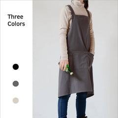 Retro Japanese Style Simple Gardening Men's Cotton And Linen Apron - Gardening Land
