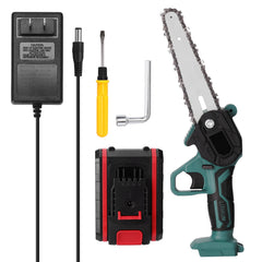Small Electric Saw Lithium Battery One Hand Mini Electric Chainsaw Logging - Gardening Land