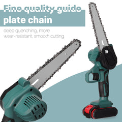 Small Electric Saw Lithium Battery One Hand Mini Electric Chainsaw Logging - Gardening Land