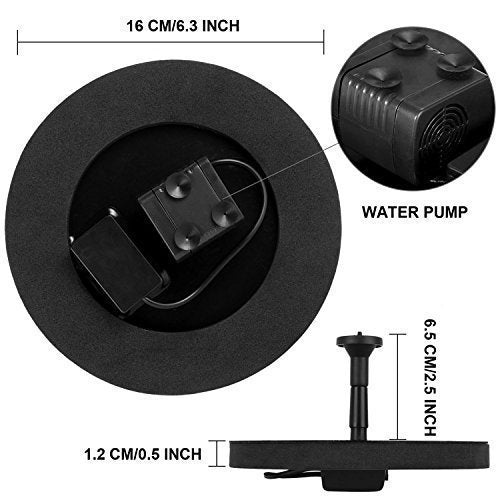 Solar Fountain Outdoor Garden Classic Round - Gardening Land