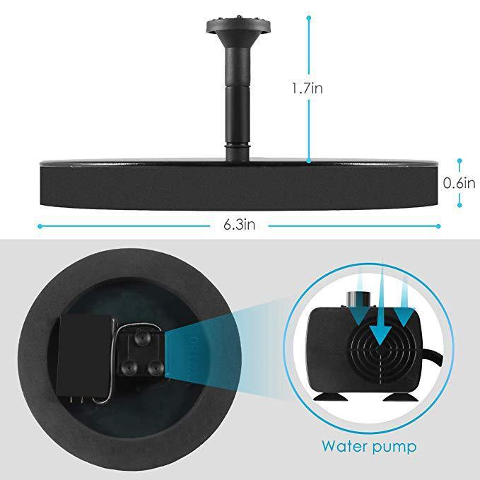 Solar Fountain Outdoor Garden Classic Round - Gardening Land
