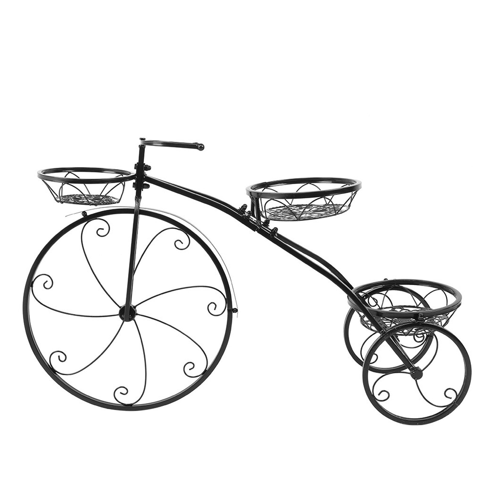 Tricycle Plant Stand Flower Pot Cart Holder Ideal For Home Garden And Patio - Gardening Land