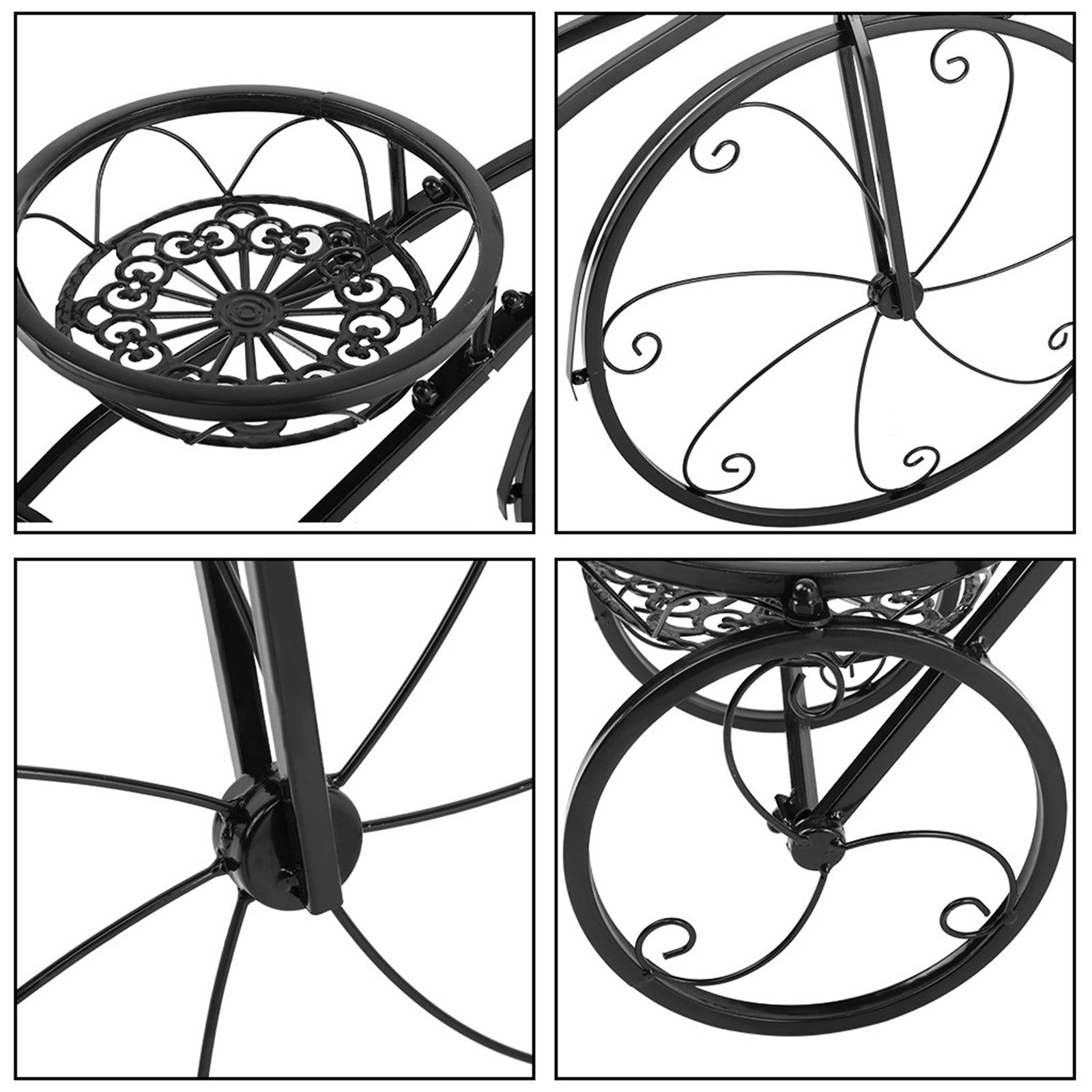 Tricycle Plant Stand Flower Pot Cart Holder Ideal For Home Garden And Patio - Gardening Land