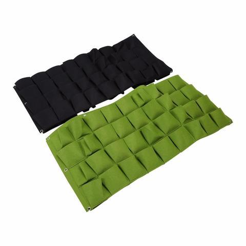 Wall Mount Hanging Planting Bags Home Supplies Multi Pockets DIY Grow Bag Planter Vertical Growing Vegetable Living Garden Bag - Gardening Land