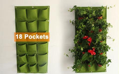 Wall Mount Hanging Planting Bags Home Supplies Multi Pockets DIY Grow Bag Planter Vertical Growing Vegetable Living Garden Bag - Gardening Land