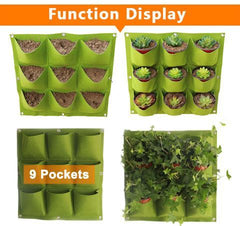 Wall Mount Hanging Planting Bags Home Supplies Multi Pockets DIY Grow Bag Planter Vertical Growing Vegetable Living Garden Bag - Gardening Land