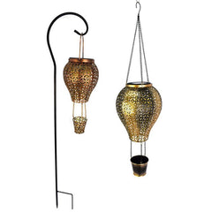 Wrought Iron Hollow Solar Garden Light - Gardening Land
